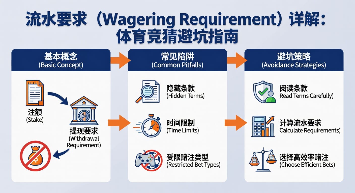 流水要求 sports wagering requirement详解：体育竞猜新手必知